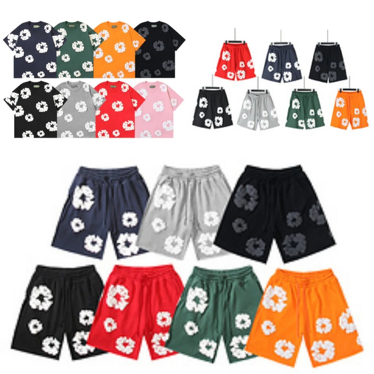 Foam Print Tee and Shorts Set
